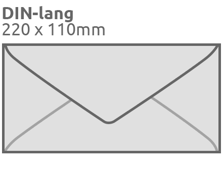 Enveloppen DIN lang, 220x110mm
