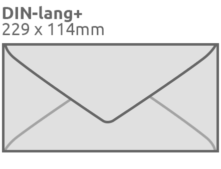 Enveloppen DIN lang+, 114x229mm