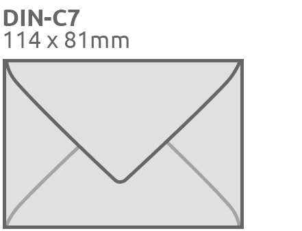 Enveloppen C7, 81x114mm