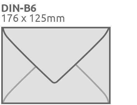 Enveloppen B6, 125x176mm