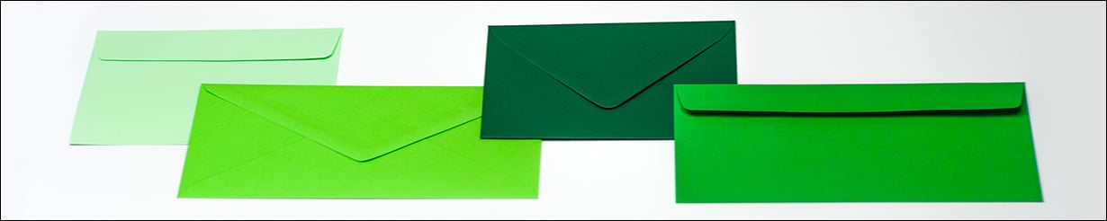 Professionele groene enveloppen en enveloppen in donkergroen, C6 en DIN Lang voordelig online kopen