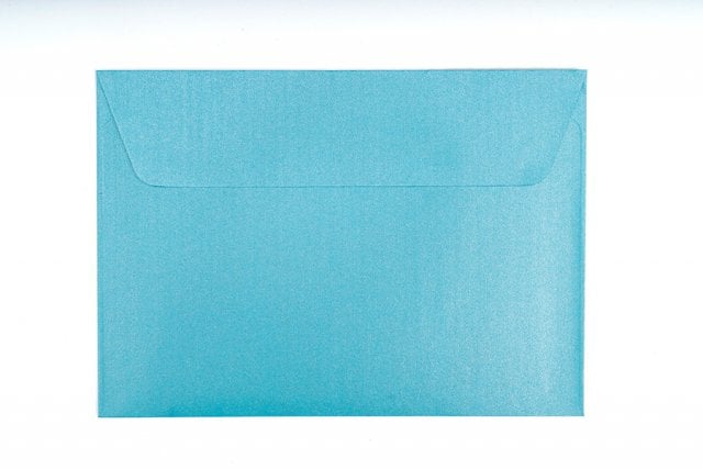 Enveloppen DIN C6 zelfklevend, parelmoer blauw