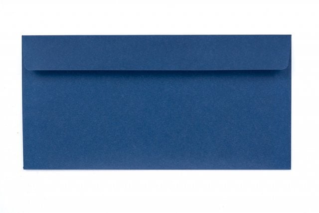 Enveloppen DIN lang zelfklevend, bedrukking donkerblauw