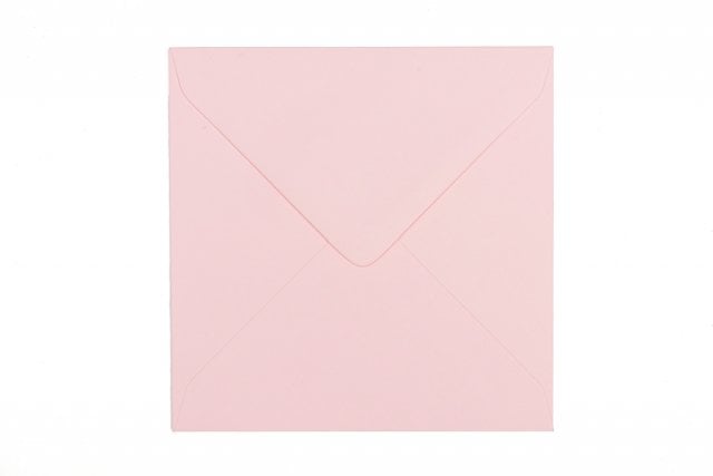 Vierkante enveloppen 130x130 mm, roze