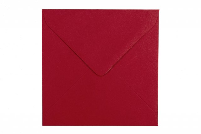 Vierkante enveloppen 130x130 mm, donkerrood