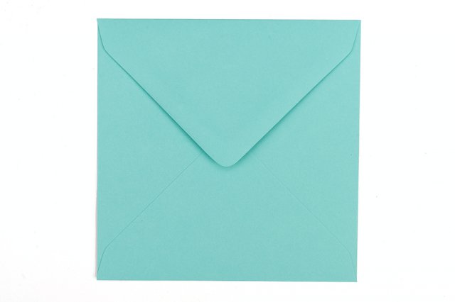 Vierkante enveloppen 130x130 mm, blauwgroen