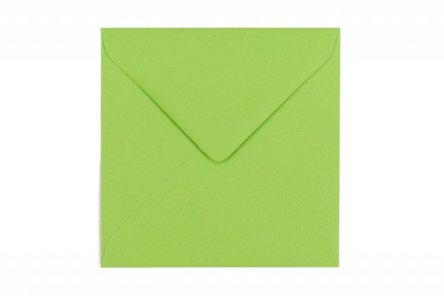 Vierkante enveloppen 130x130 mm, groen