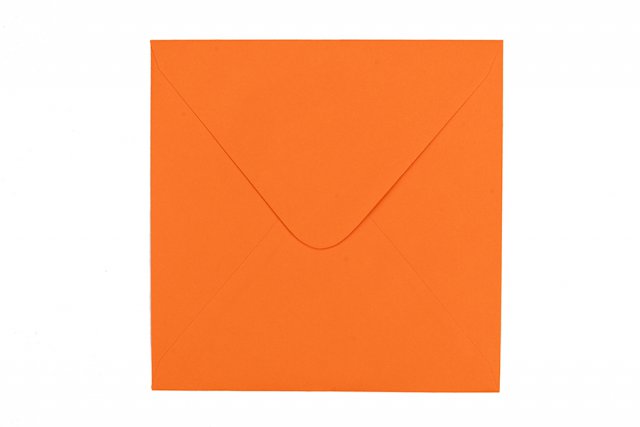 Vierkante enveloppen 155x155 mm, oranje