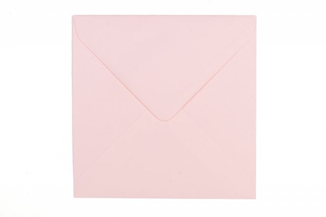 Vierkante enveloppen 155x155 mm, roze