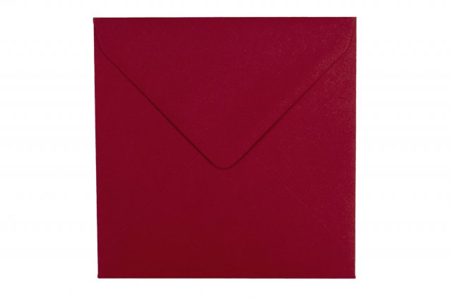 Vierkante enveloppen 155x155 mm, donkerrood