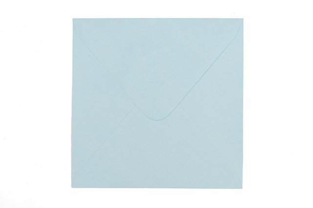 Vierkante envelop 155x155 mm, lichtblauw