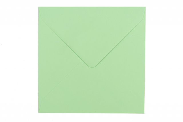 Vierkante envelop 155x155 mm, lichtgroen
