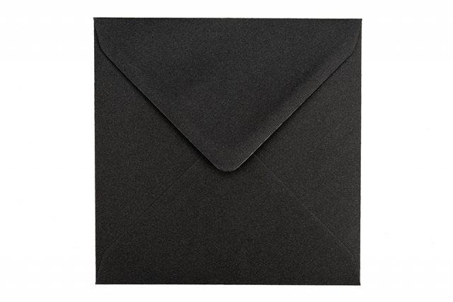 Vierkante enveloppen 155x155 mm, zwart