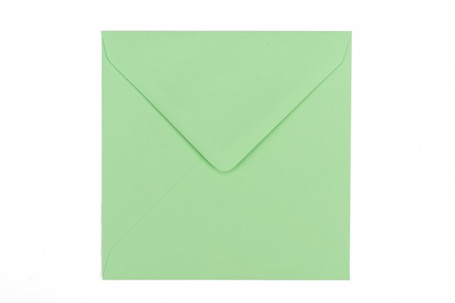 Vierkante enveloppen 130x130 mm, lichtgroen