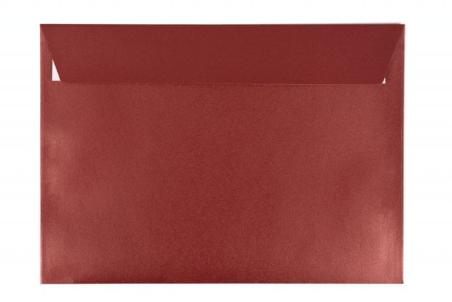 Enveloppen DIN C5 zelfklevend, parelmoer rood
