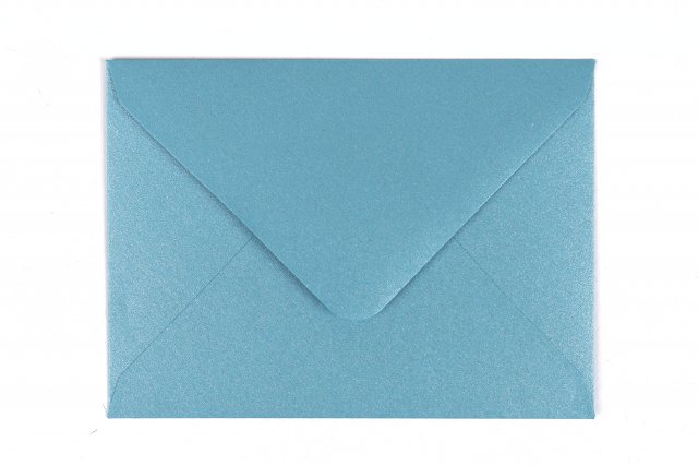 Enveloppen DIN C7, parelmoer blauw