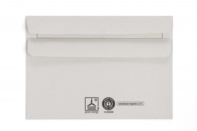 Enveloppen DIN C6, gerecycled grijs