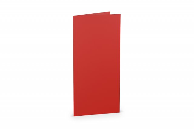 Vouwkaarten DIN lang, rood