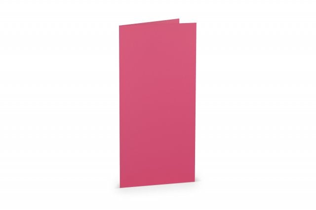Vouwkaarten DIN lang, roze