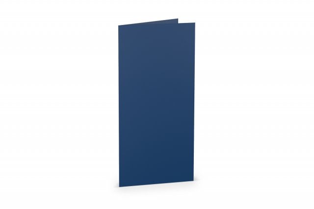 Vouwkaarten DIN lang, donkerblauw
