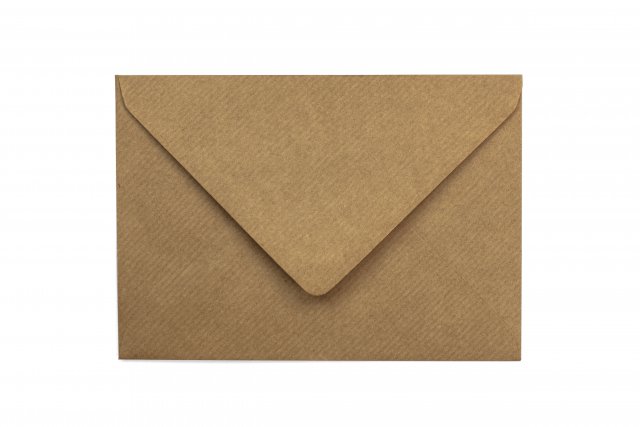 Enveloppen DIN B6, Natron kraftpapier geribd