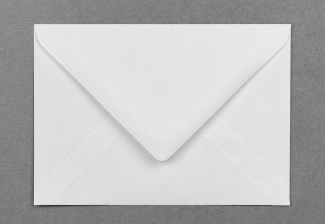 Enveloppen DIN C6, wit geribbeld