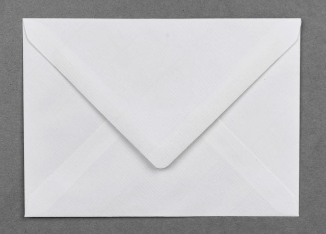 Enveloppen DIN B6, wit geribbeld