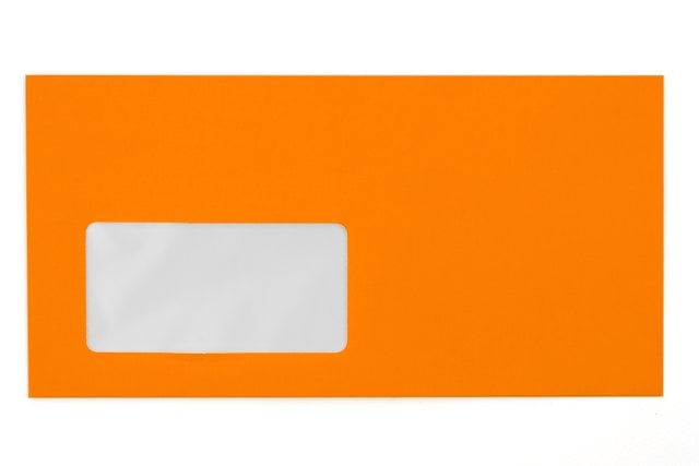 Enveloppen DIN lang met venster, neon oranje