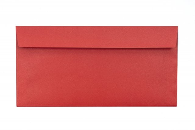 Enveloppen DIN lang zelfklevend, bedrukking rood