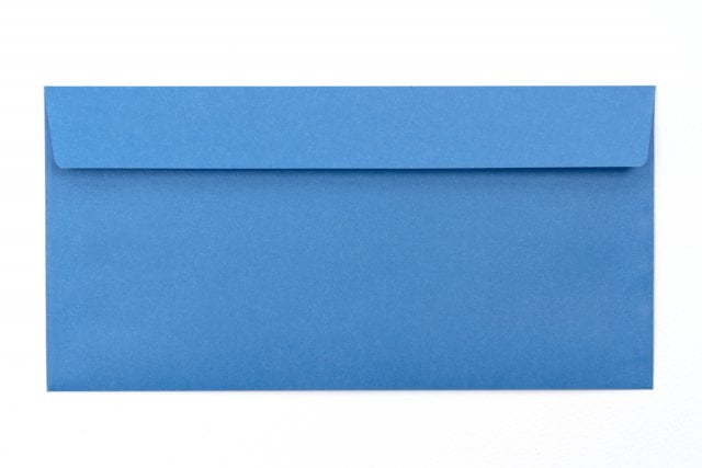 Enveloppen DIN lang zelfklevend, blauwe opdruk