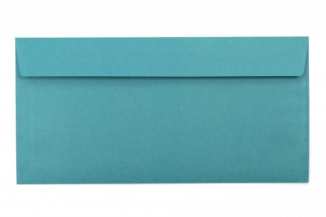 Enveloppen DIN lang zelfklevend, turquoise print