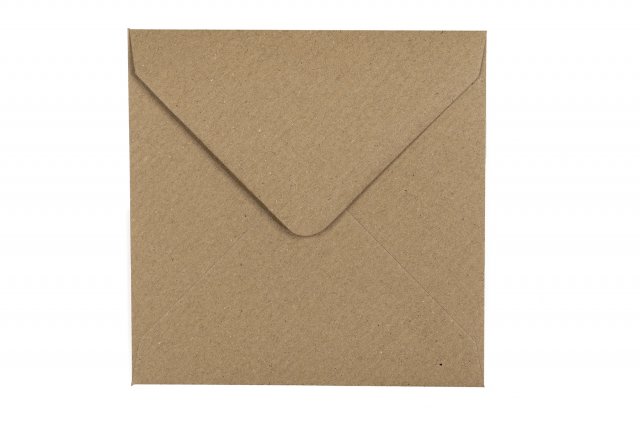 Vierkante enveloppen 140x140 mm, kraftpapier