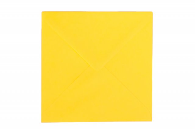 Vierkante enveloppen 140x140 mm, geel