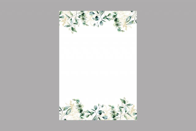 Briefhoofd A4, eucalyptus, enkelzijdig