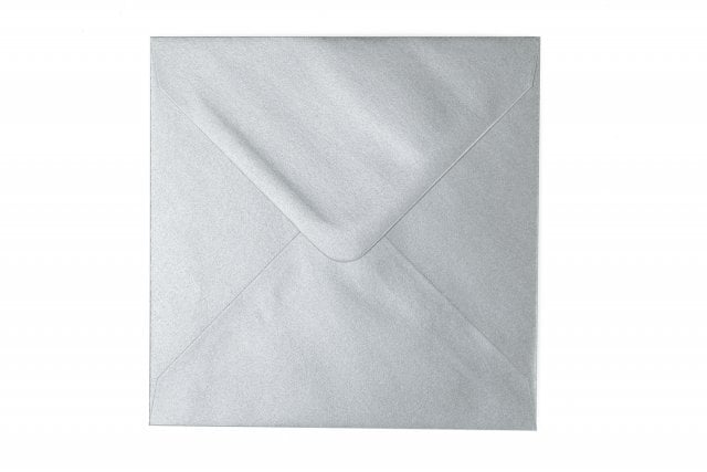 Vierkante enveloppen 140x140 mm, zilver