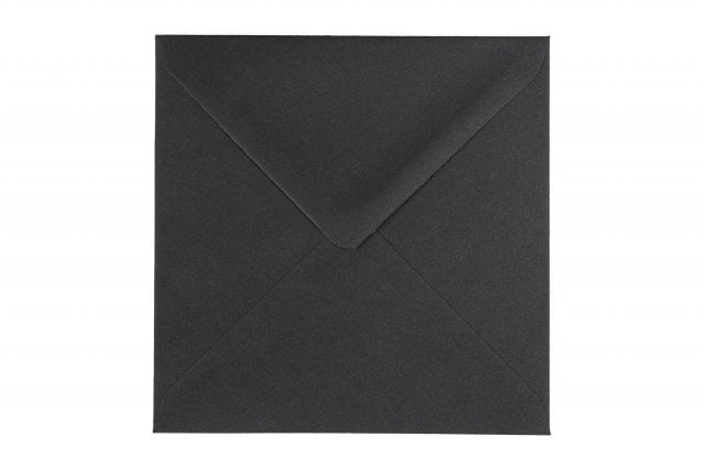 Vierkante enveloppen 140x140 mm, zwart