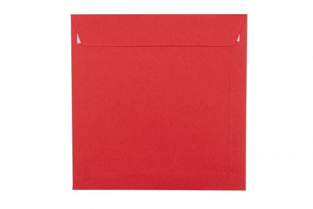 Vierkante enveloppen 220x220 mm, rood