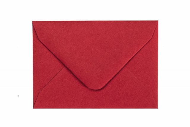 Enveloppen 65x94mm, donkerrood