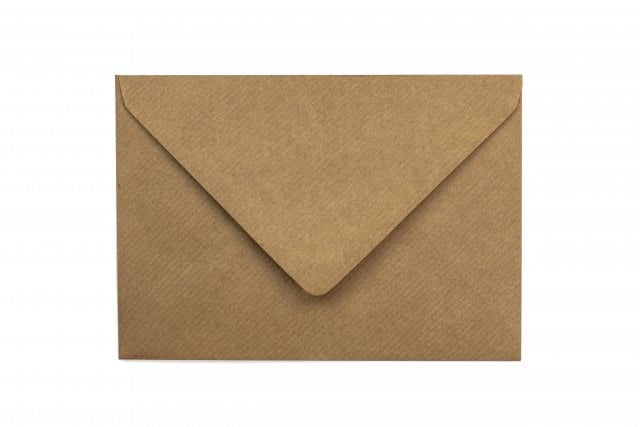 Enveloppen DIN C7, Natron kraftpapier geribd