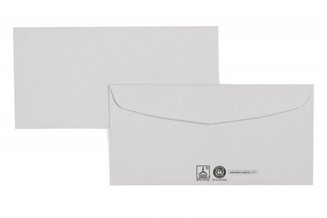 Enveloppen DIN lang+, gerecycled grijs