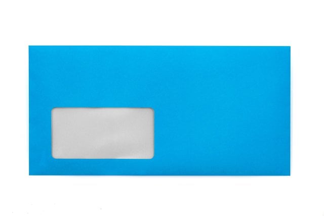 Enveloppen DIN lang+ met venster, blauwdruk