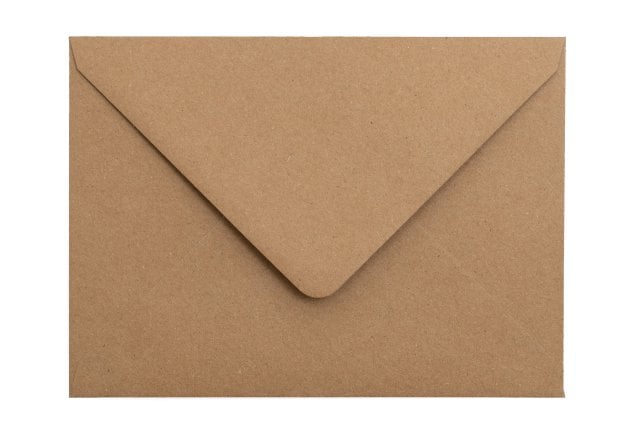 Enveloppen 133 x 184 mm (5 x 7 inch), kraftpapier