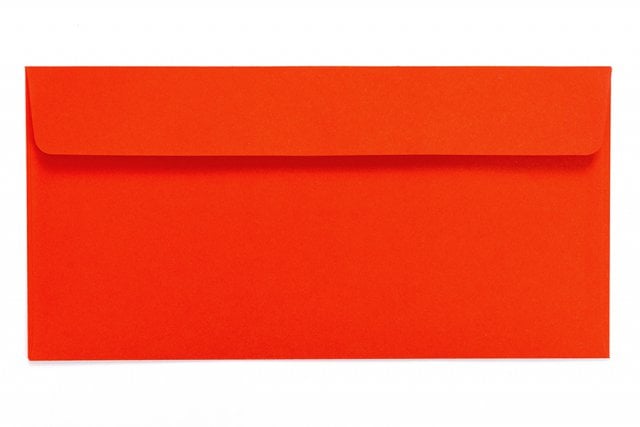 Enveloppen DIN lang zelfklevend, fluor rood