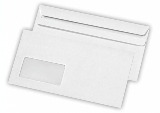Enveloppen DIN lang, wit met venster