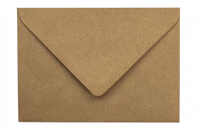 Enveloppen DIN C6, Natron kraftpapier geribd