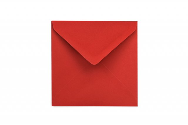 Vierkante enveloppen 130x130 mm, rood