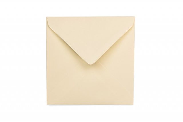 Vierkante enveloppen 130x130 mm, crème