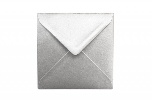 Vierkante enveloppen 130x130 mm, zilver