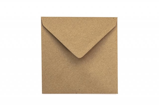 Vierkante enveloppen 130x130 mm, kraftpapier