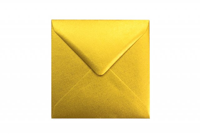 Vierkante enveloppen 155x155 mm, goud